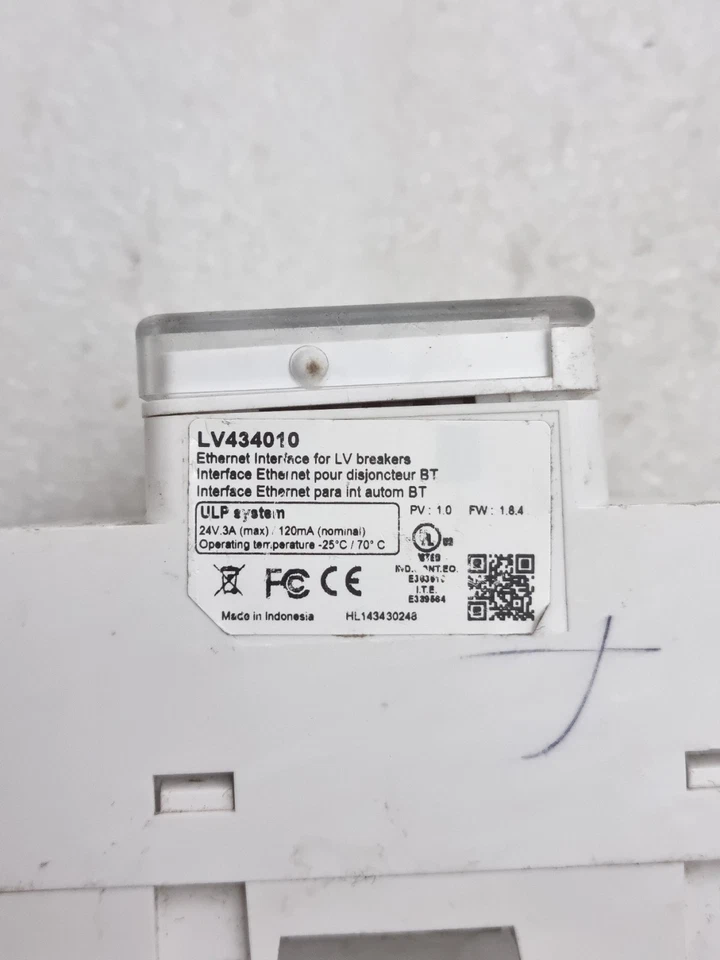 SCHNEIDER ELECTRIC LV434010 ETHERNET INTERFACE FOR LV BREAKERS
